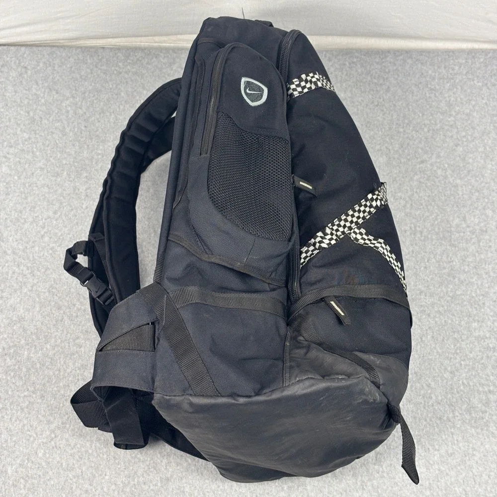 Nike Lacrosse Face-Off Backpack Black Checkered Gear Bag Large